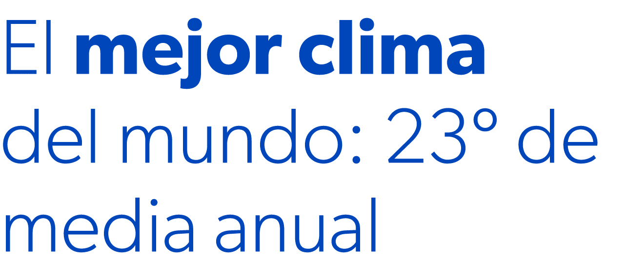 El mejor clima del mundo: 23º de media anual