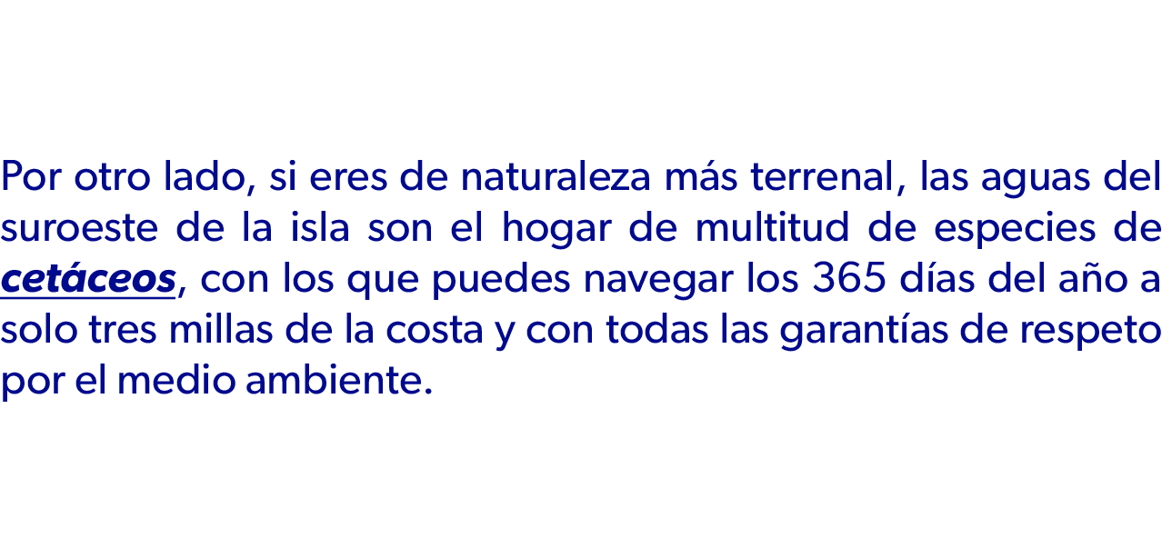 Por otro lado, si eres de naturaleza m s terrenal, las aguas del suroeste de la isla son el hogar de multitud de espe...