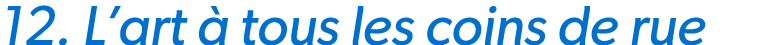 12. L’art  tous les coins de rue