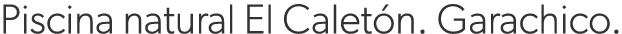 Piscina natural El Calet n. Garachico.
