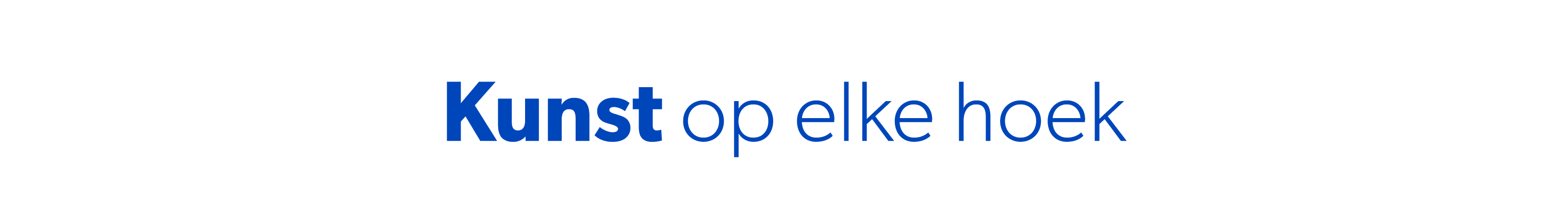 Kunst op elke hoek
